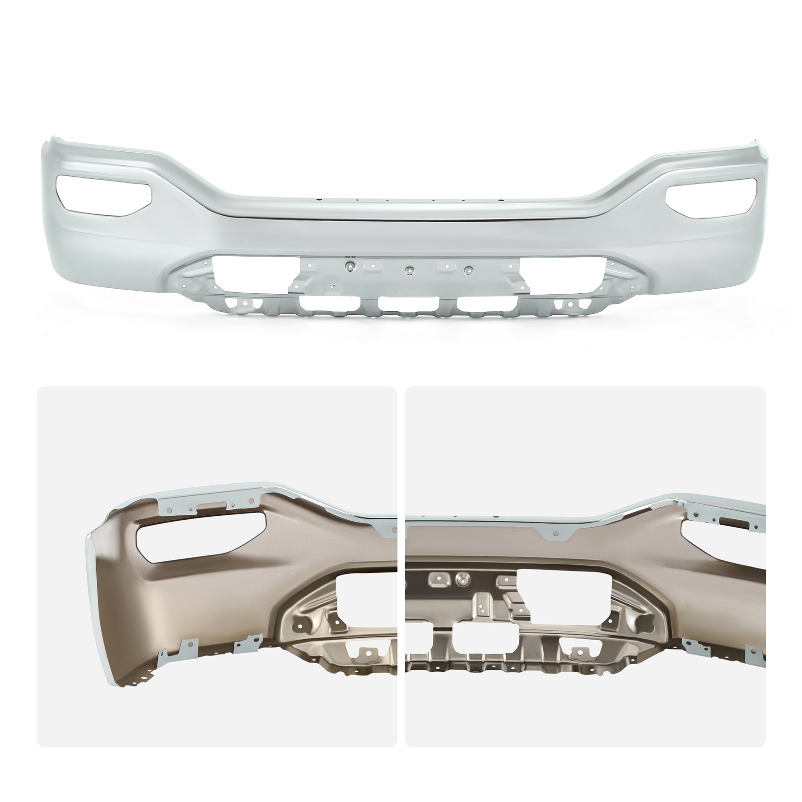 For GMC Sierra 1500 2016-2018 Front Bumper Face Bar Chrome W/O Sensors GM1002867