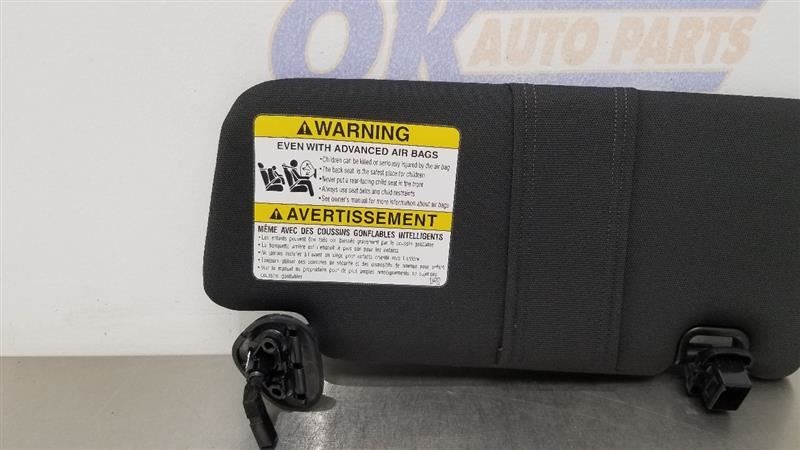 19 SUBARU WRX STI SUN VISOR ILLUMINATED LEFT DRIVER BLACK