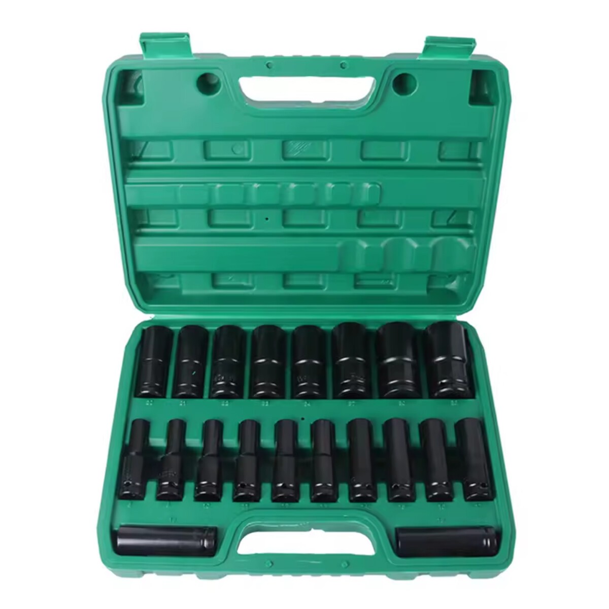 20PCS 1/2Inch Impact Sockets Set Drive Metric 8mm-32mm Deep 6-Point Set w/case