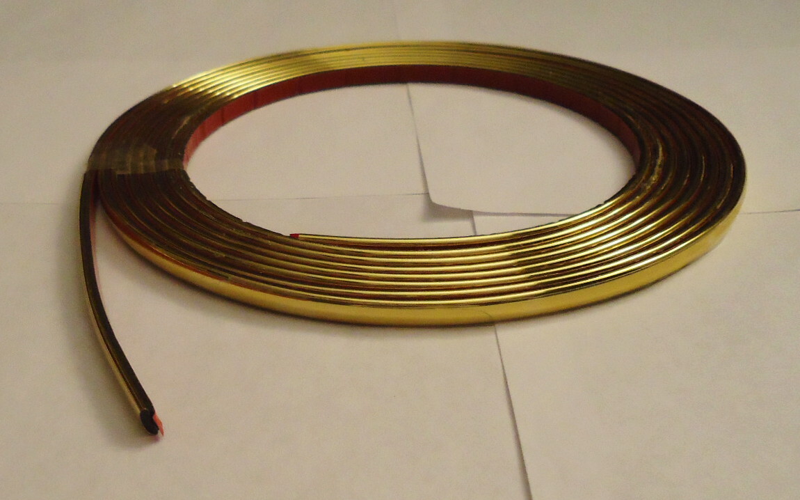1/4″ 6mm X24ft 7.5m Gold Trim Interior/Exterior Molding