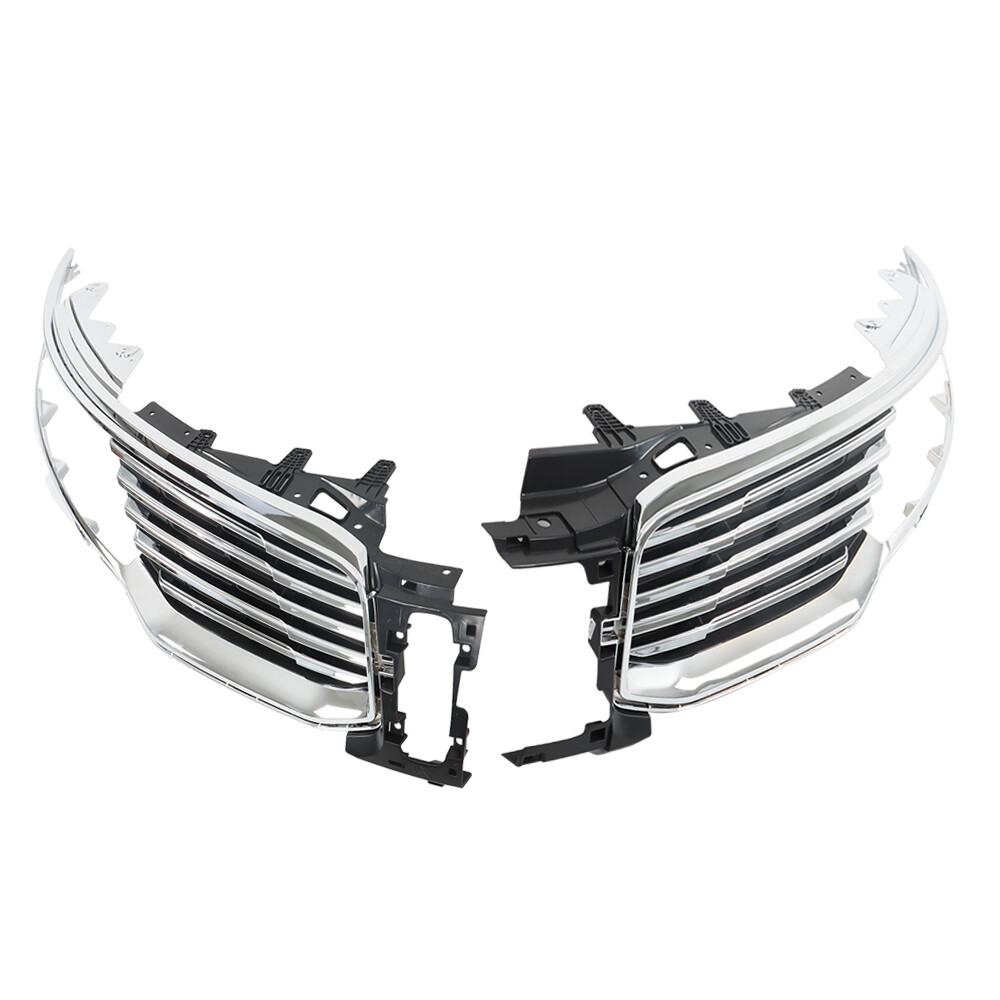 For 2016-2018 Lincoln MKX Front Upper Grille Grill Assembly Chrome Pair LH+RH