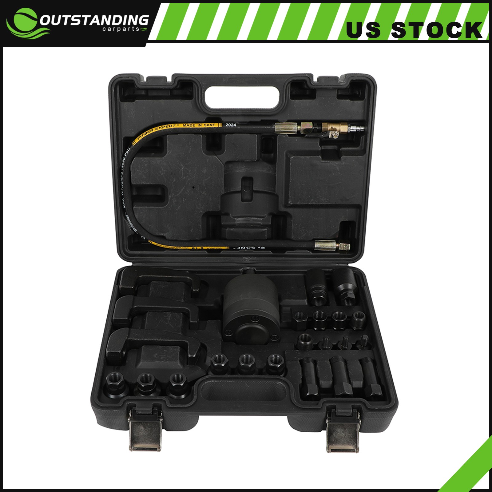 24pcs Pneumatic Puller Set Extractor Tool Kit For Diesel Injectors Removal New