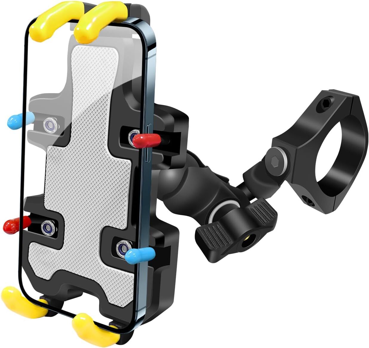 UTV Phone Mount 360° Adjustable Phone Holder 8 Claws Fits 1.75″-2″ Round Tube