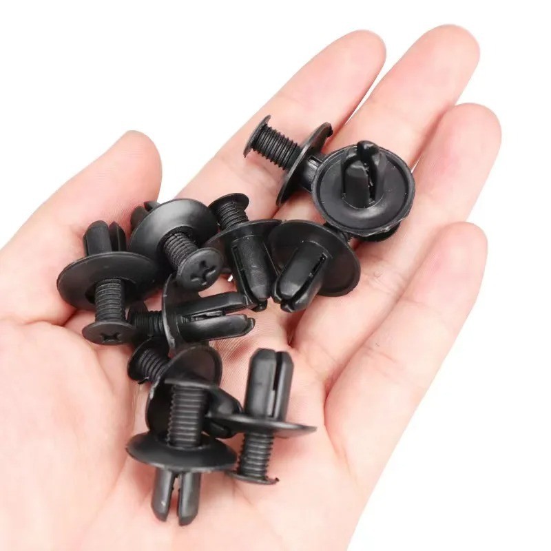 5/100x 8mm Bumper Clips Auto Car Hole Plastic Rivets Fastener Fender Push Pin US