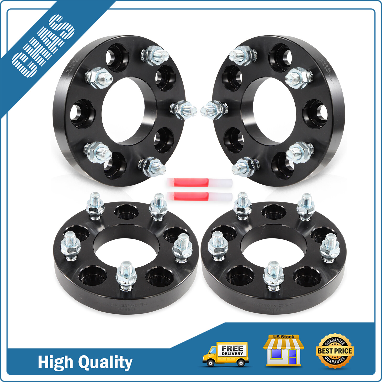 (4) 5×4.75 to 5×5 Wheel Adapters 1″ 5×120.65 Hub to 5×127 Wheel For Chevy Camaro
