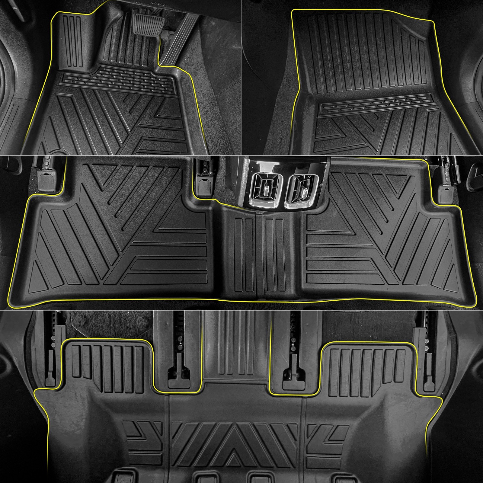 For 2021-2026 KIA Sorento Floor Mats Cargo Liner with Backrest Mats Trunk Mat