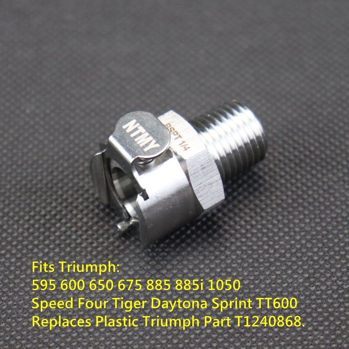 Triumph Gas Tank Fuel Pump Female Metal Quick Release Connector Coupling Coupler