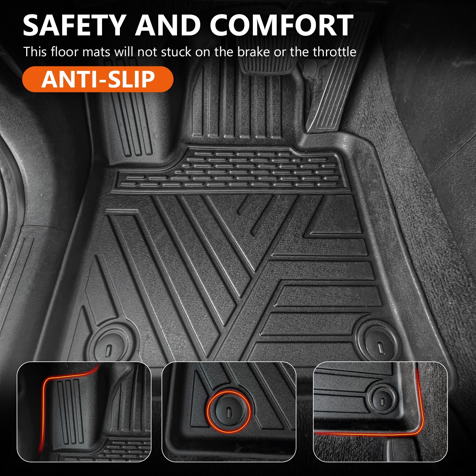 For 2021-2026 KIA Sorento Floor Mats Cargo Liner with Backrest Mats Trunk Mat