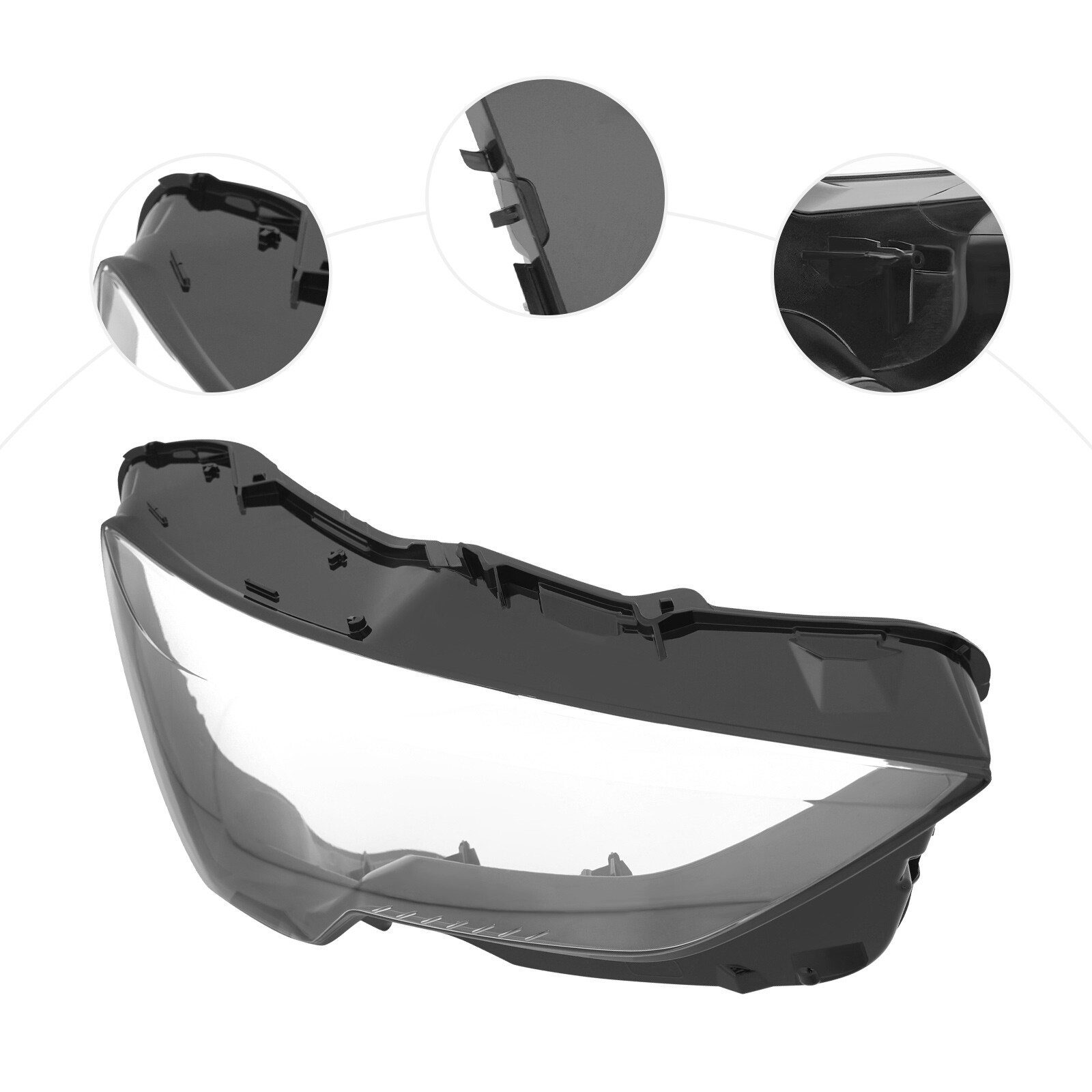 Right Headlight Covers, Headlight Lens Covers For 2019-2023 Audi Q3