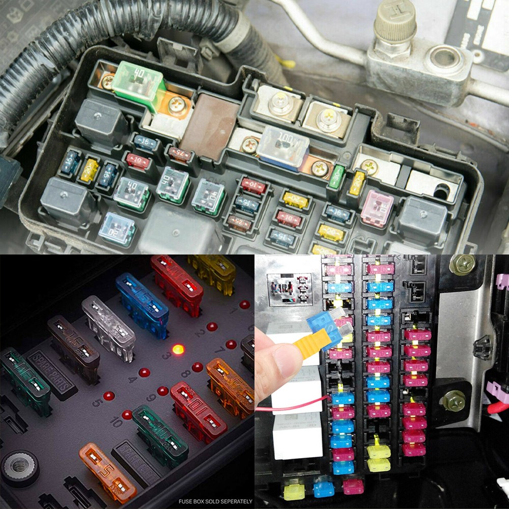 220PCS Car Fuses Assorted Kit 2A 3A 5A 7.5A 10A 15A 20A 25A 30A 35A Fuse Kit