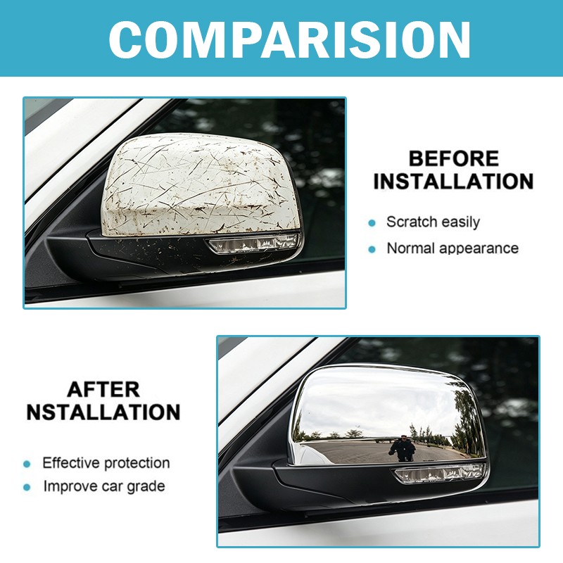 Rearview Mirror Cover Cap Trim For 2011-2022 Jeep Grand Cherokee & Dodge Durango