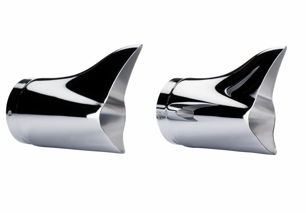 Genuine Indian Motorcycles – Fish Tail Exhaust Tips – Chrome 2879532-156