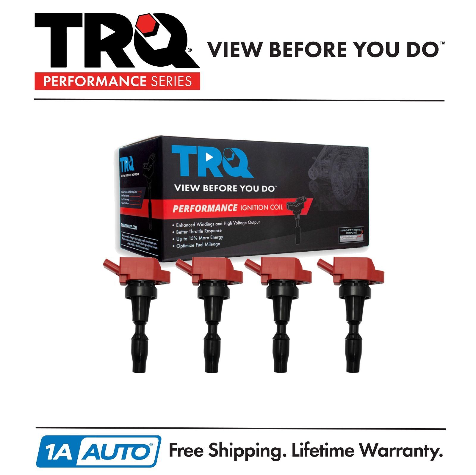 TRQ Premium High Performance Engine Ignition Coil Kit of 4 for Hyundai Kia New