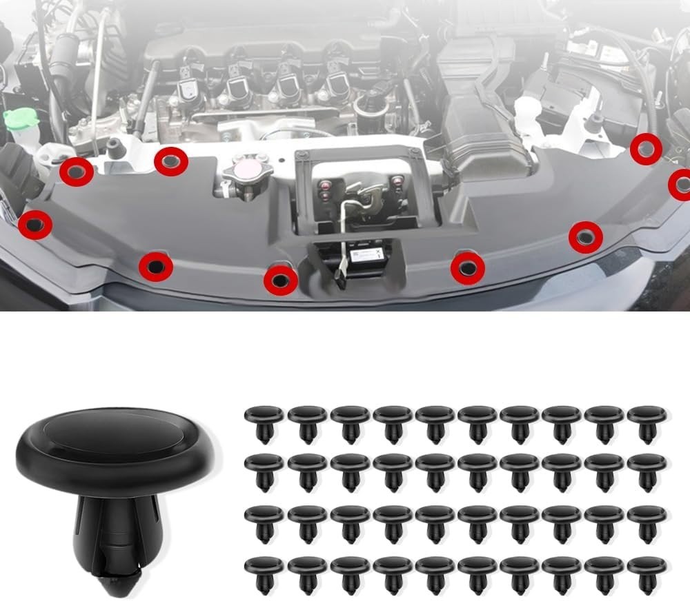 40 Piece Plastic Fastener Set – Quality Car Retainer Clips for Easy Installation