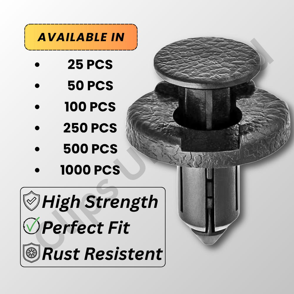 A 20953 Push Type Retainer 20mm Head 13mm Stem 8mm Hole 11296-AG000, 25-1000PCS