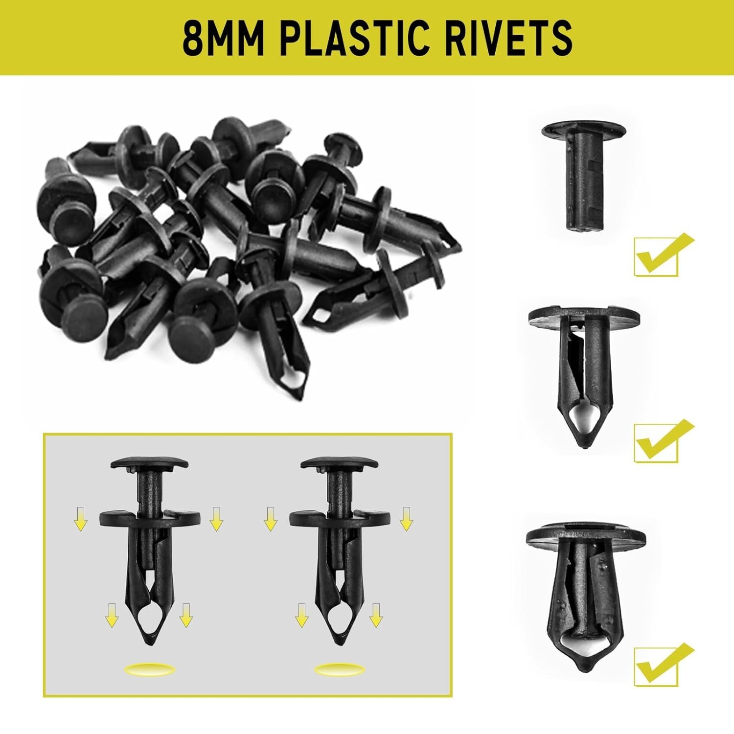 45PCS Universal Engine Cover Repair Kit – Fasteners & Clips for Secure Mounting