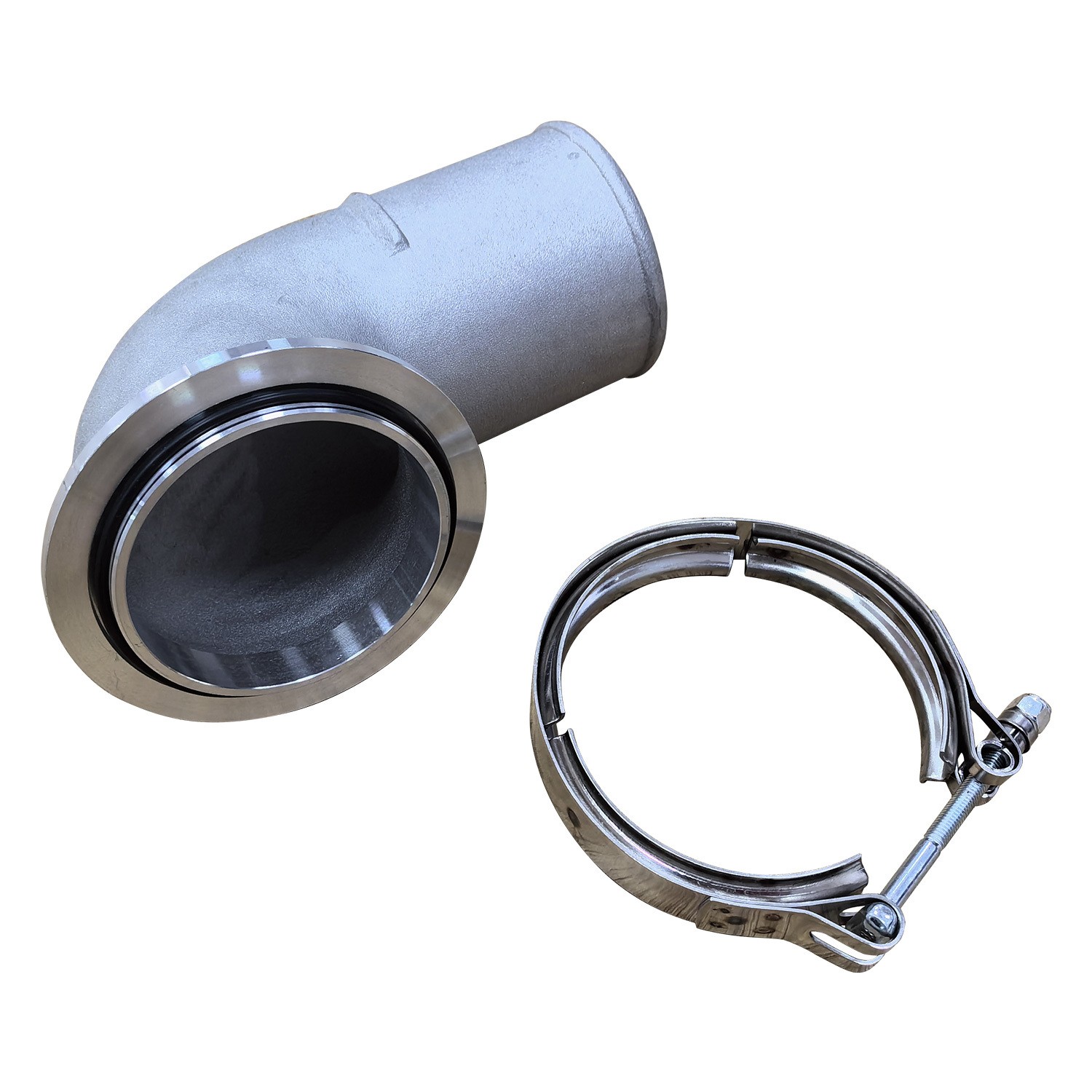 CUBAUTO 90° Degree Turbo Compressor Discharge Adapter Kit High Performance