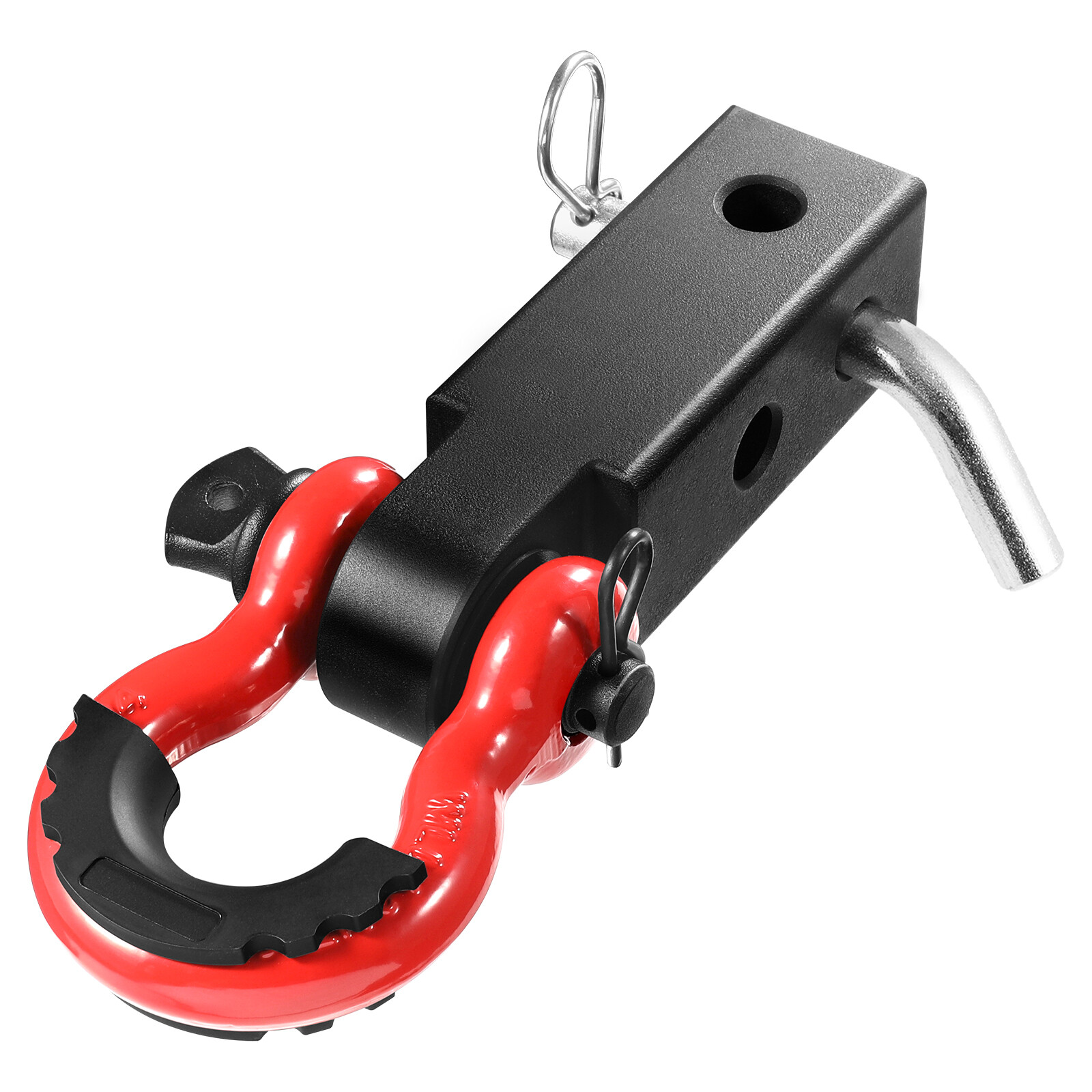 VEVOR 2″ Trailer Shackle Hitch Receiver D-Ring Recovery for Truck Jeep 66000 lbs