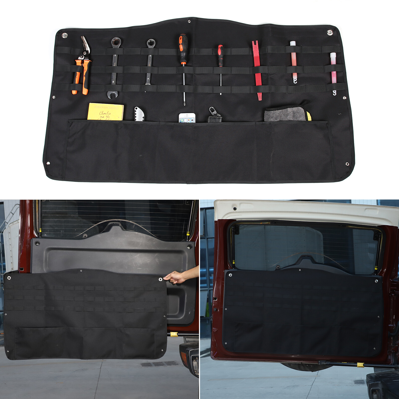 Tailgate Rear Door Cargo Trunk Storage Bag Organizer For Toyota FJ Cruiser 07+