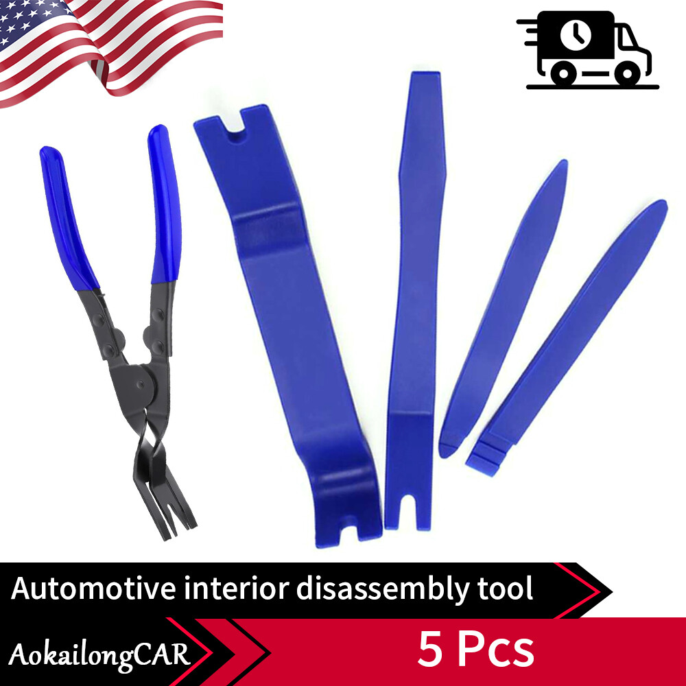 Automotive Headlight Clamp Remover Plier Tools Dash Door Fastener Pry Installer