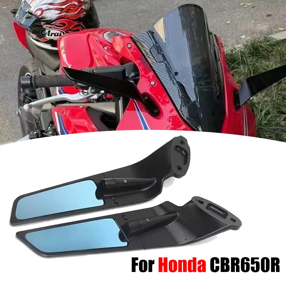 CBR650R CNC Blue Anti-glare Mirrors For Honda 2024-2026 Rear View Sport Moto