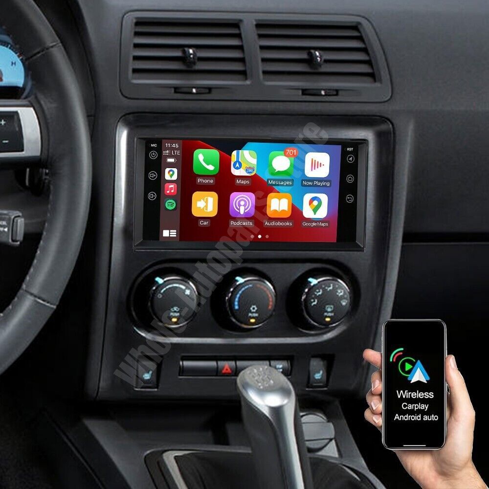 For 2008-2014 Dodge Challenger Wifi Carplay Android 14.0 Stereo Radio GPS Nav