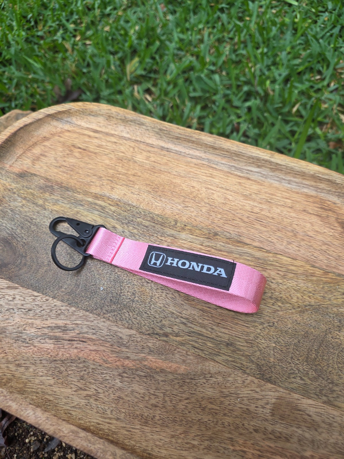 Pink Honda Metal Key Ring Keychain/Lanyard NEW