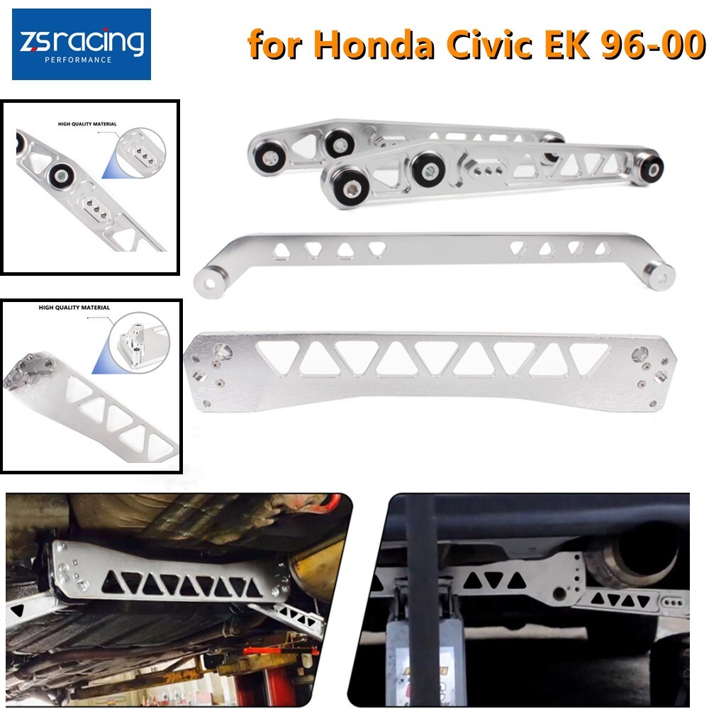 Rear Lower Control Arms Subframe Brace Tie Bar for Honda Civic EK 96-00 Silver