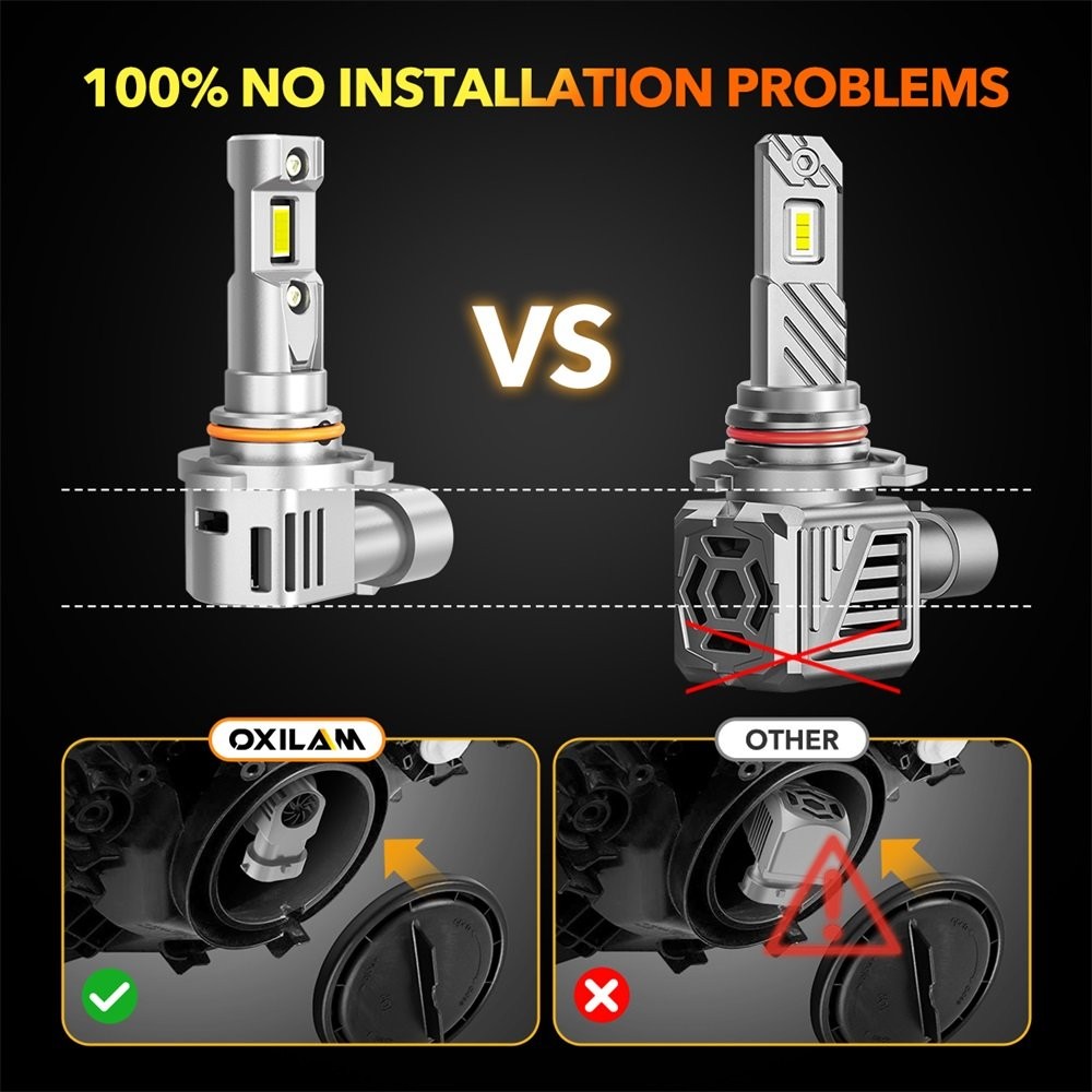 4X OXILAM 9005+9006 LED Headlight Super Bright Bulbs 20000LM HIGH/LOW Beam 6500K