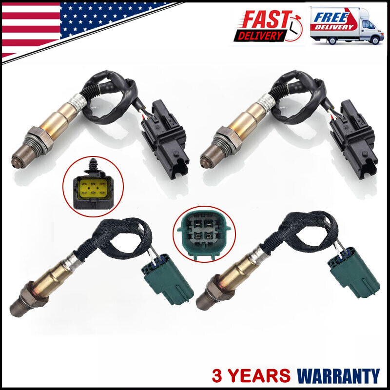 Set of 4 Oxygen Sensors For Nissan INFINITI QX56 5.6L V8 2004-2006 Upper+Lower