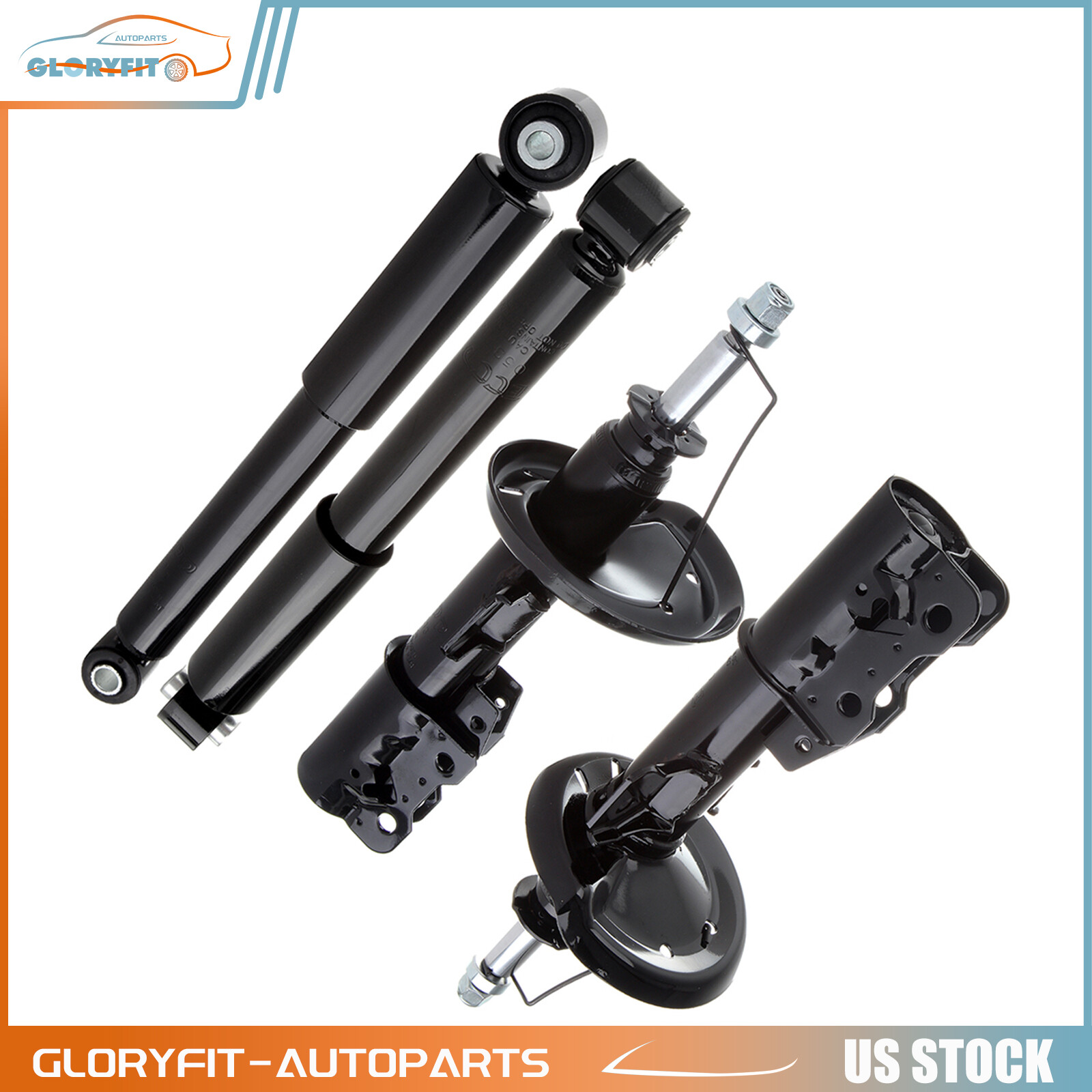 Front Rear For 2005-2010 Chevrolet Cobalt 2005-2006 Pontiac Pursuit Shocks 4 Pcs