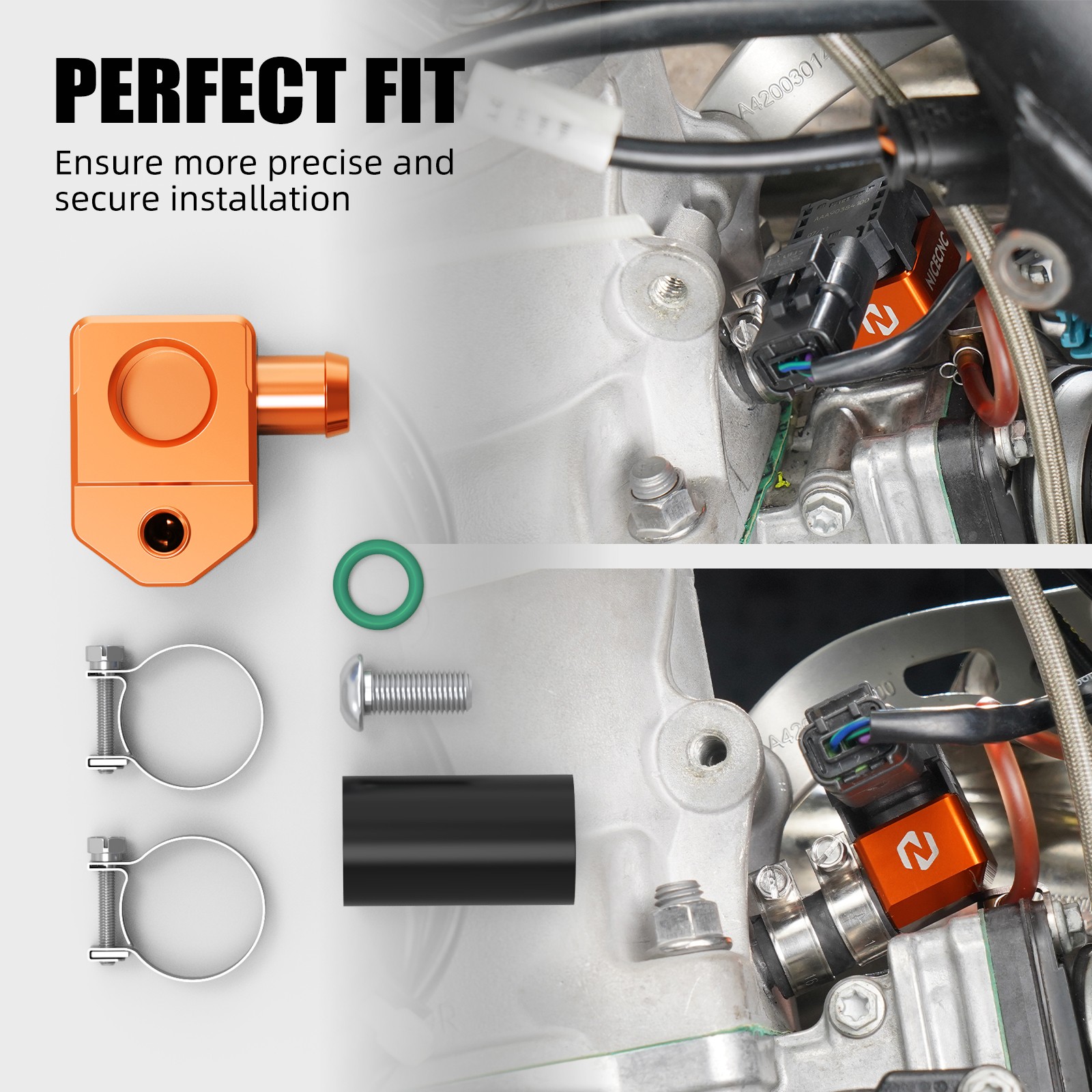 NICECNC TBI Crankcase Pressure Sensor Holder For KTM 125 250 300 SX XC 2023-2026