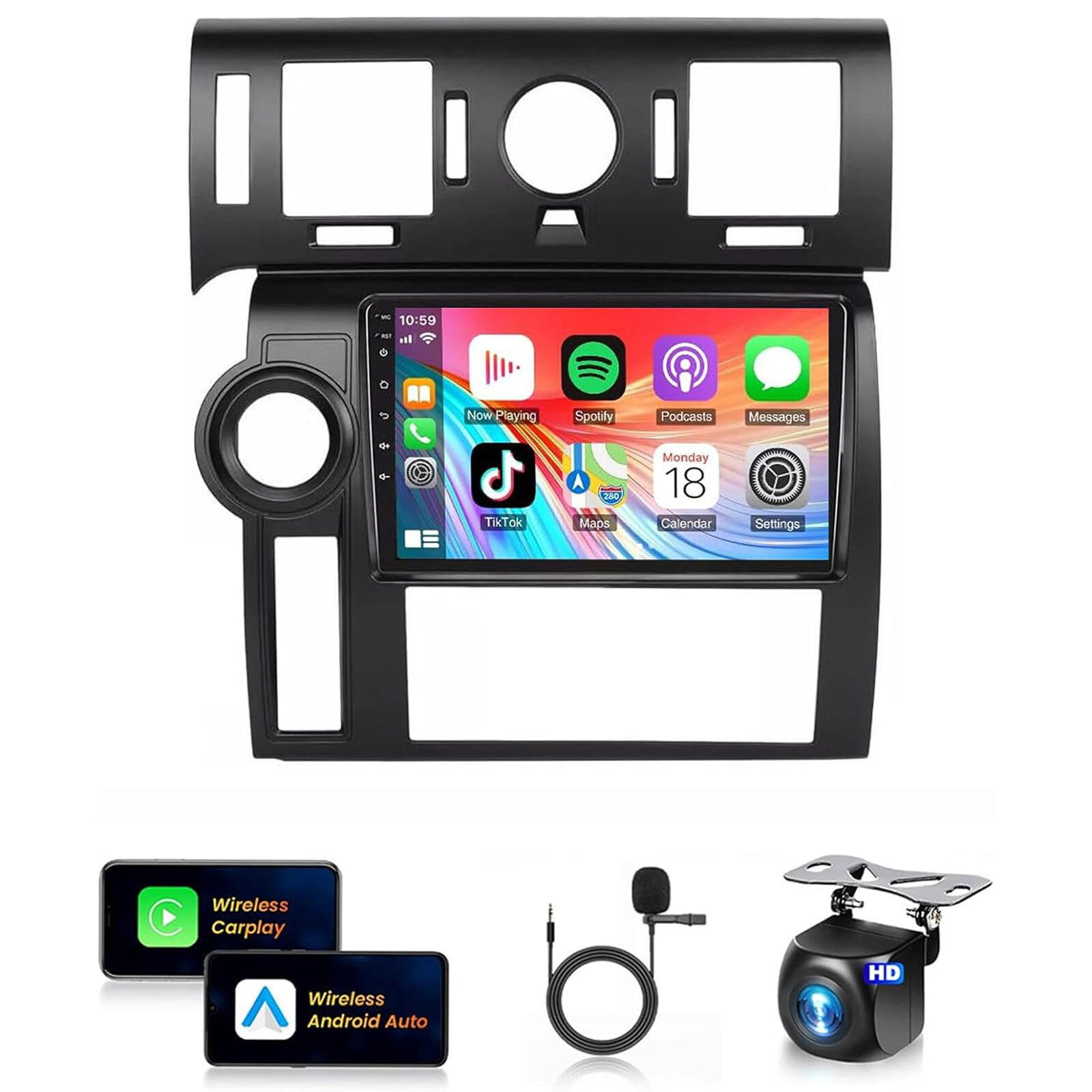 For Hummer H2 08-09 Android 14 Wireless Carplay Car Stereo Radio GPS DSP 4+64GB