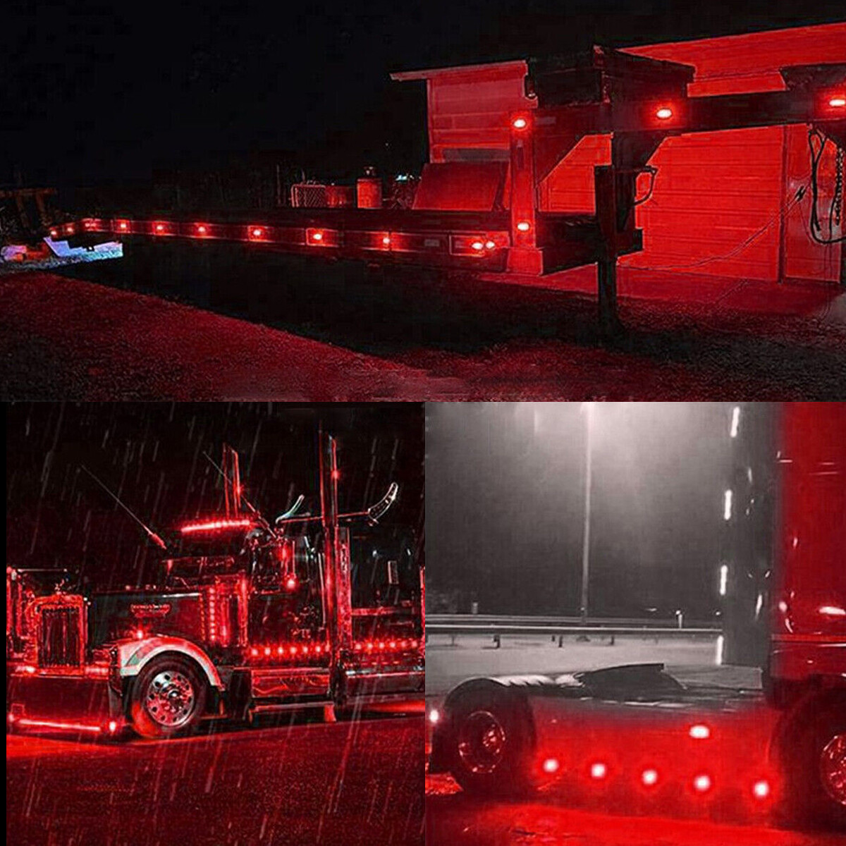 White Amber Red 4LED Side Marker Clearance Light Waterproof for Trailer Truck RV