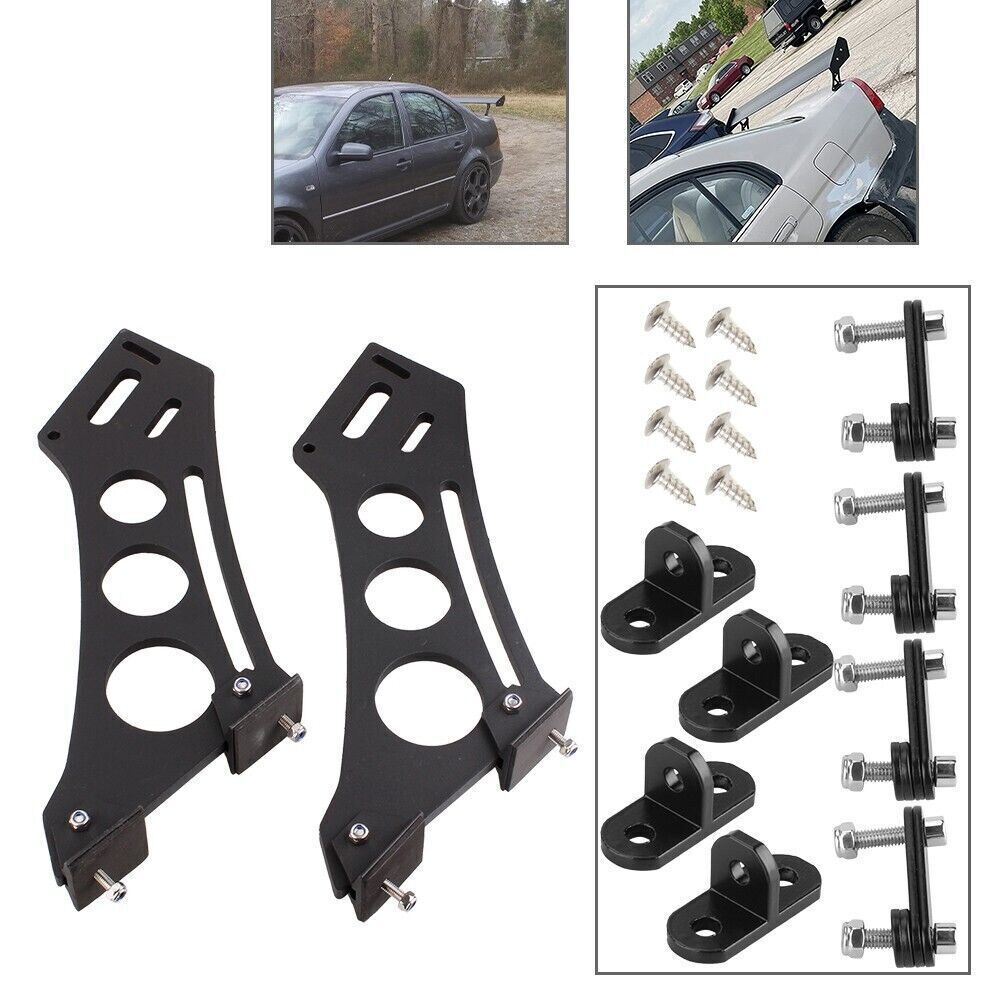 10″Style Spoiler Mount Brackets Universal Car CNC Rear Wing Trunk Stand