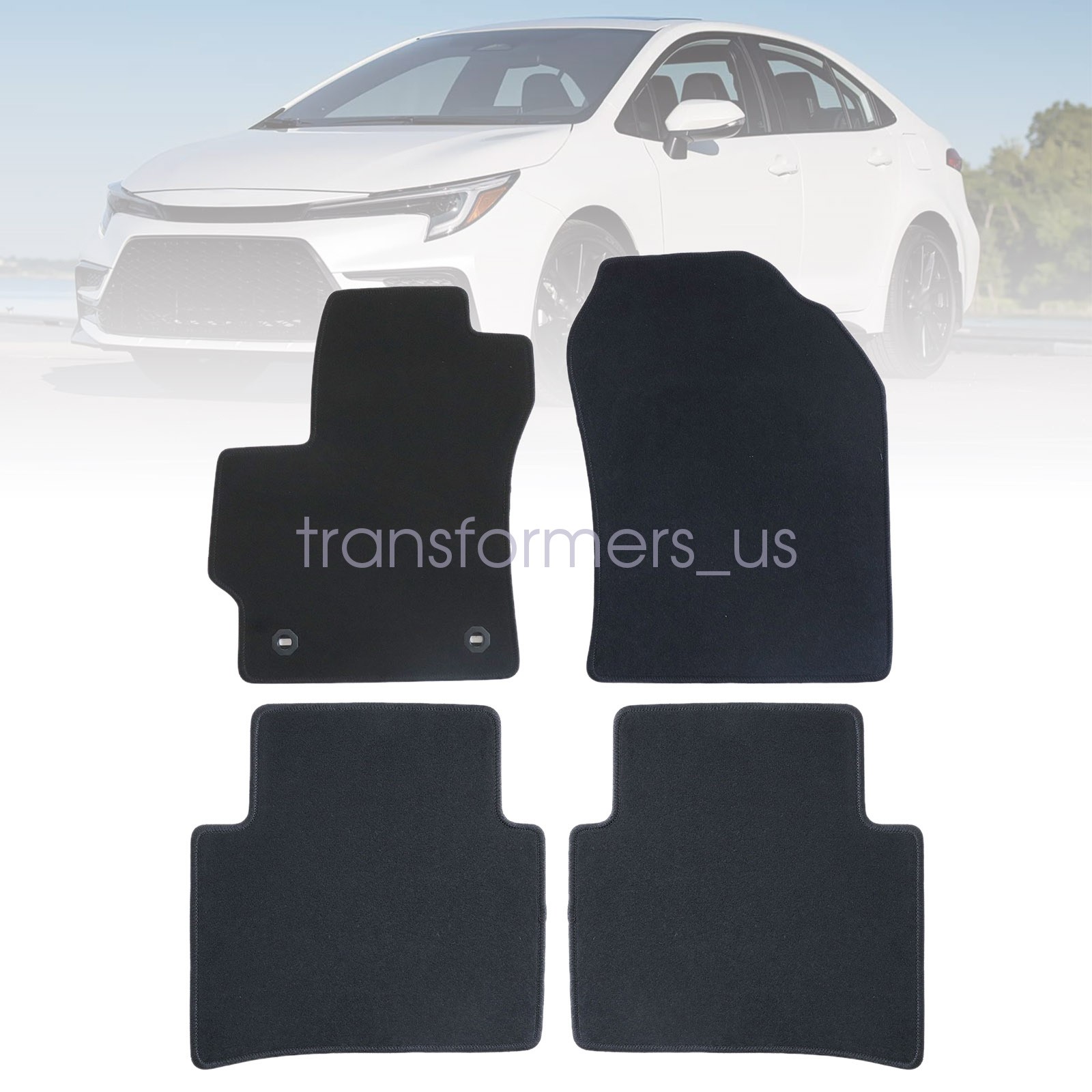 2020-2025 For Toyota Corolla Front & Rear Replacement Floor Mats Carpet Velour