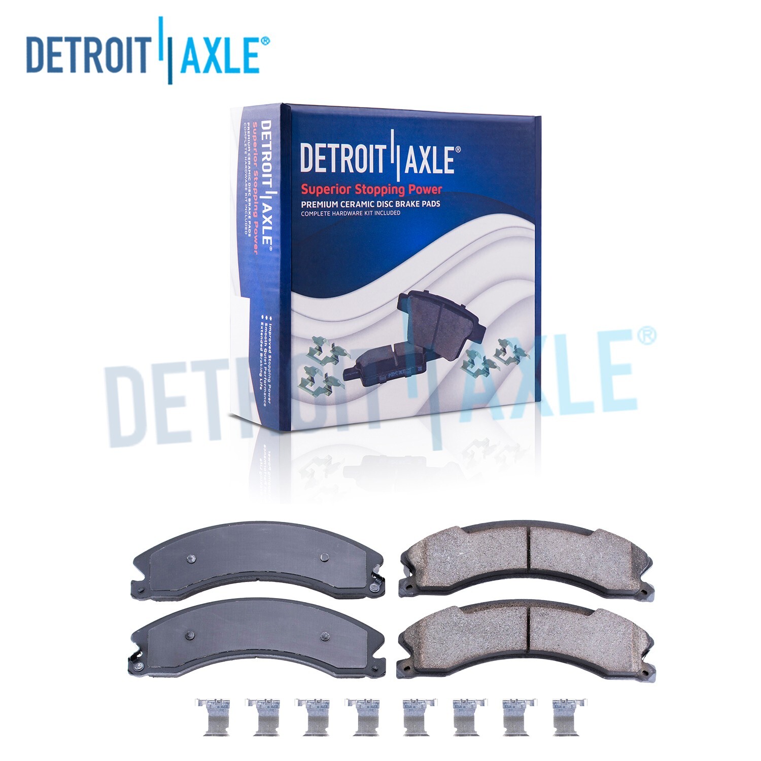 Front Ceramic Brake Pads w/ Hardware for Silverado 2500 3500 HD Suburban 3500 HD