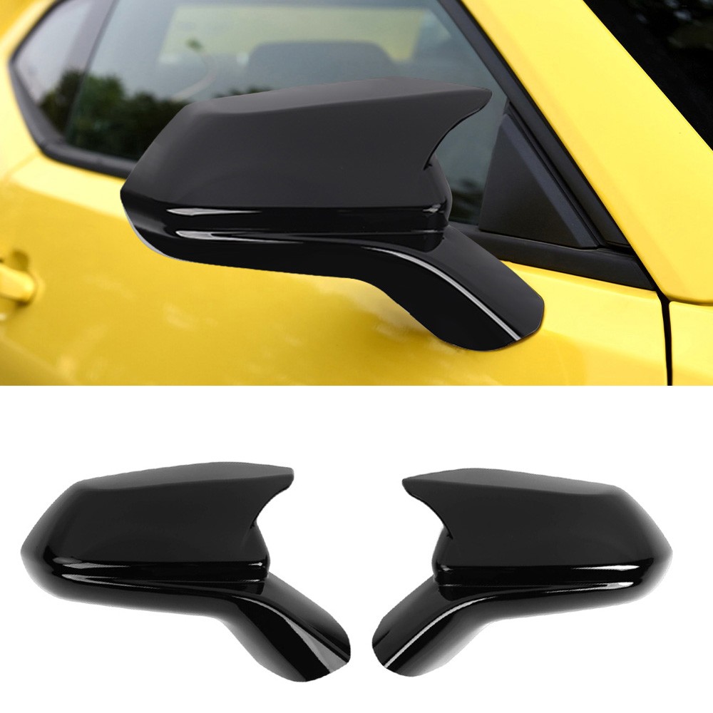 ? Gloss Black Look Rearview Mirror Cover Caps Overlay for 16-23 Chevy Camaro