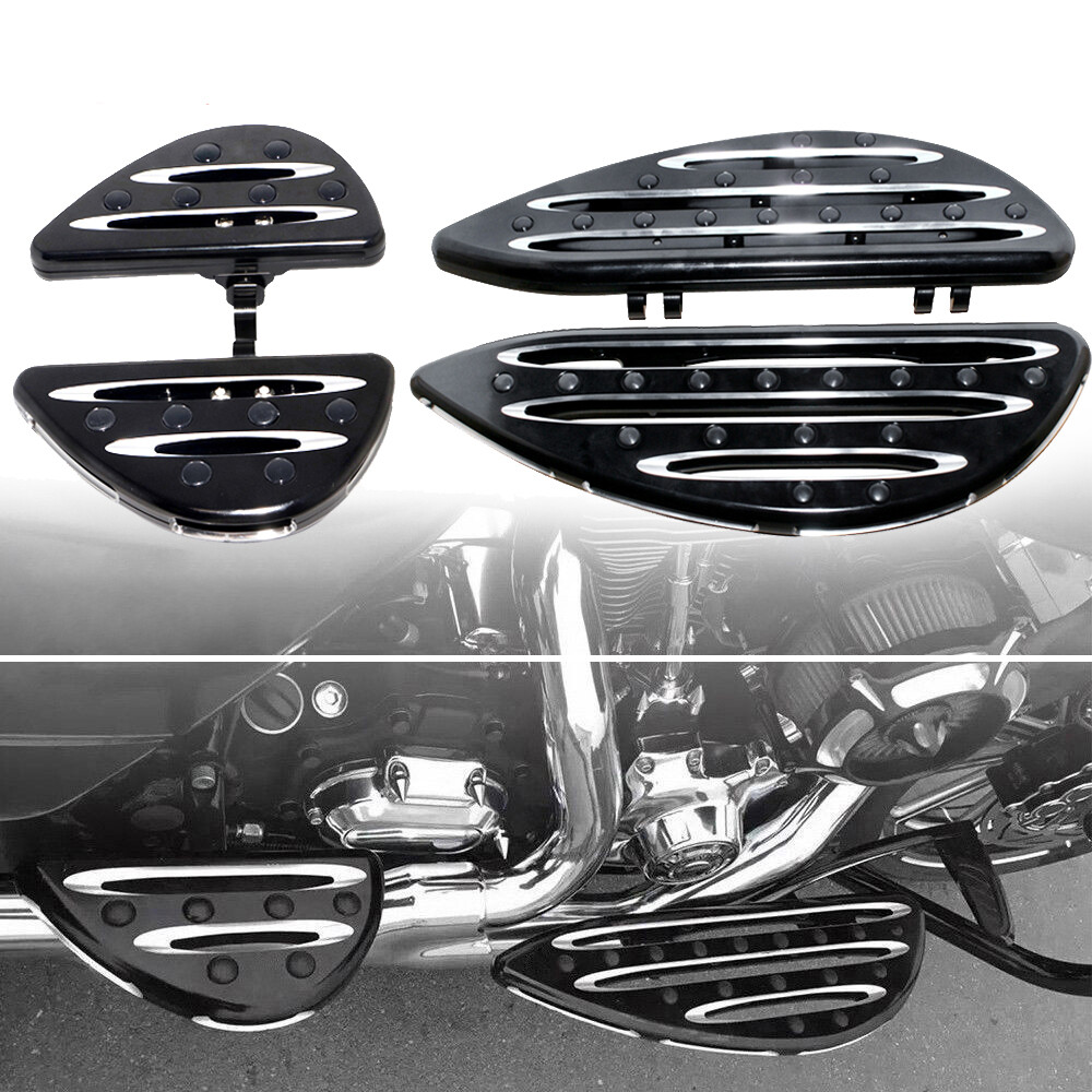 CNC Front / Rear Floorboards Foot Pegs For Harley Touring Glide Softail Dyna CVO