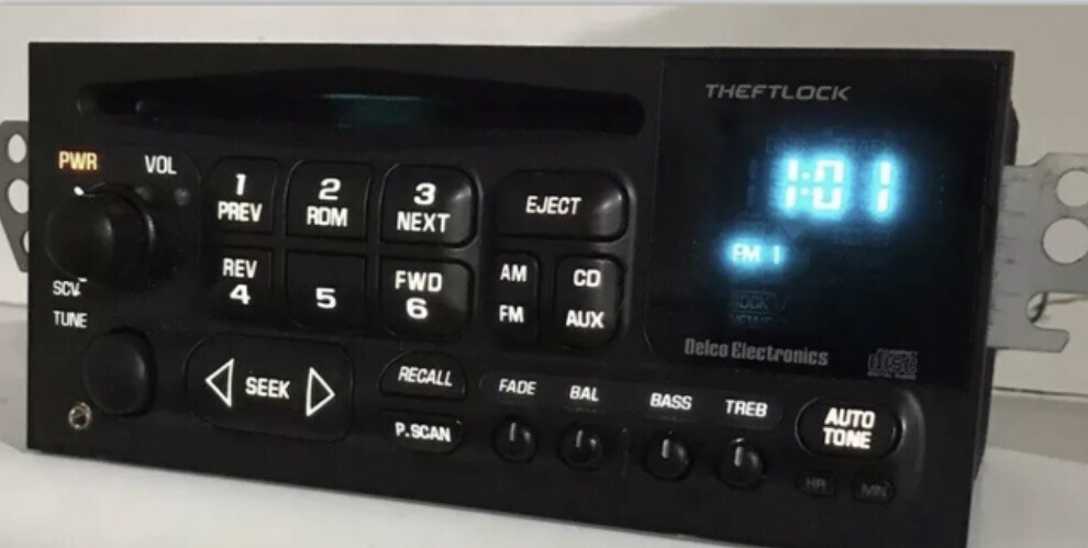 ✅95-00 Chevy Delco FM CD PLAYER w/aux input for CARS/SEDANS 16232131 LED LIGHTED