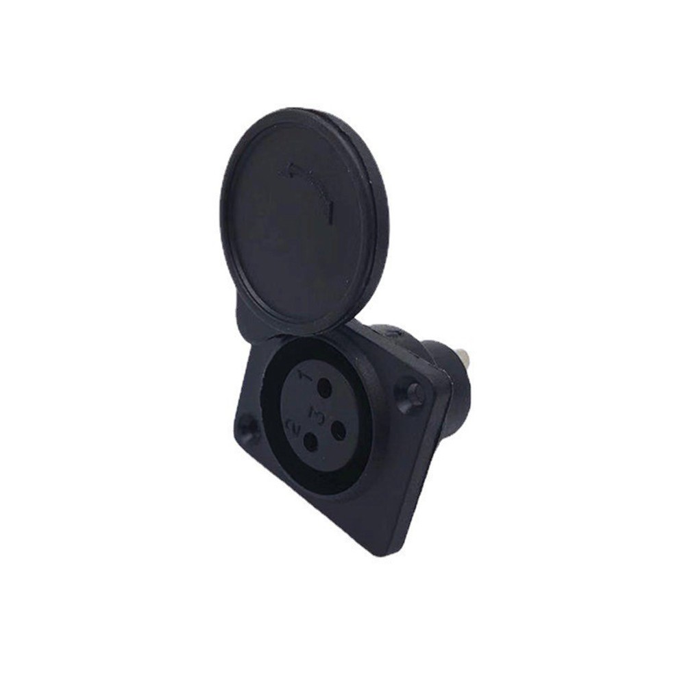 XLR Connector Female Socket 3Pin Panel Mounted Chassis Square Shape MIC Micropho
