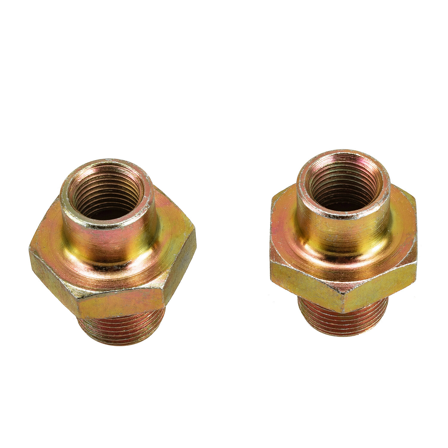 2PCS Transmission Oil Cooler Connector Steel Male 11/16-20UNF Female 1/2-20UNF