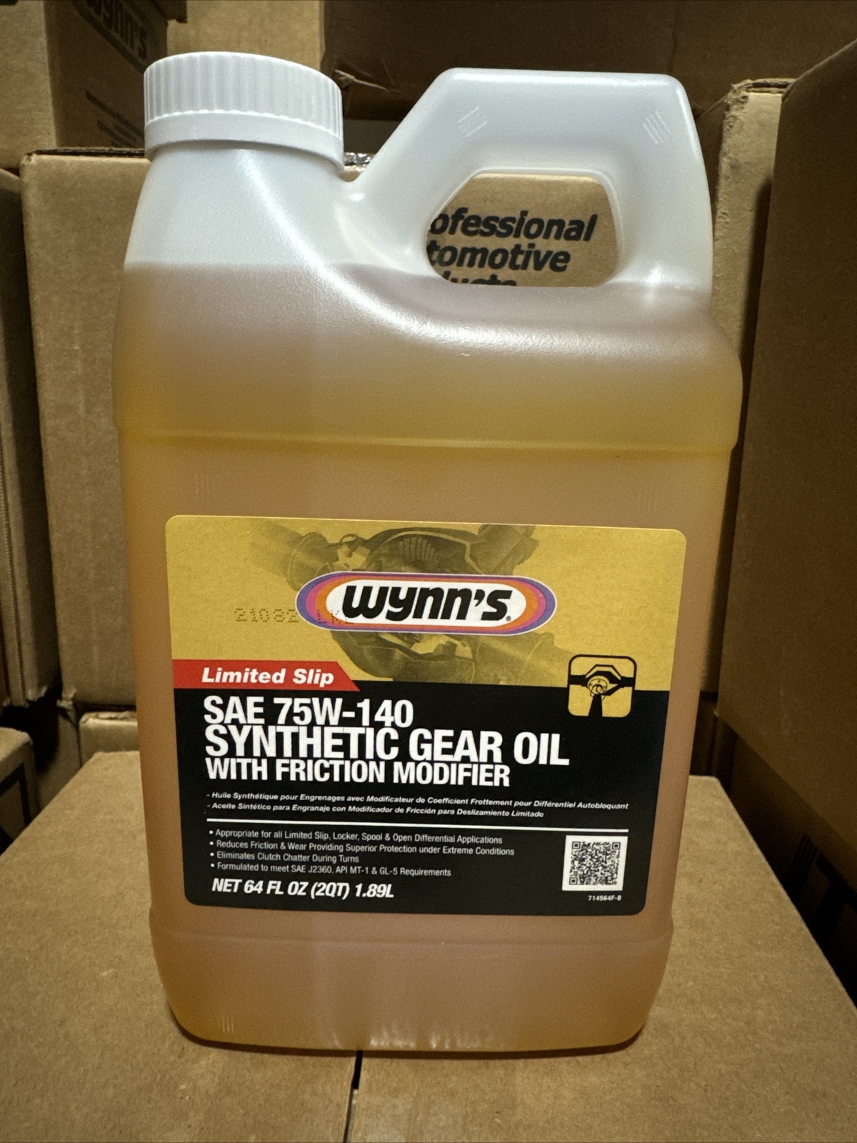 Wynn’s SAE 75W-140 Synthetic Gear Oil with Limited Slip Friction Modifier 64OZ