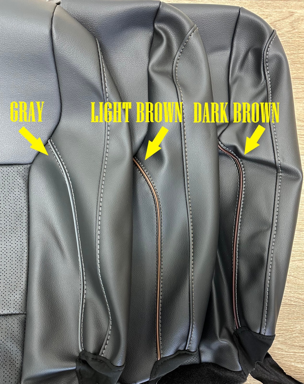 OEM FORD F150 LARIAT LEATHER SEAT UPHOLSTERY LIGHT BROWN PIPING 2021 – 2026