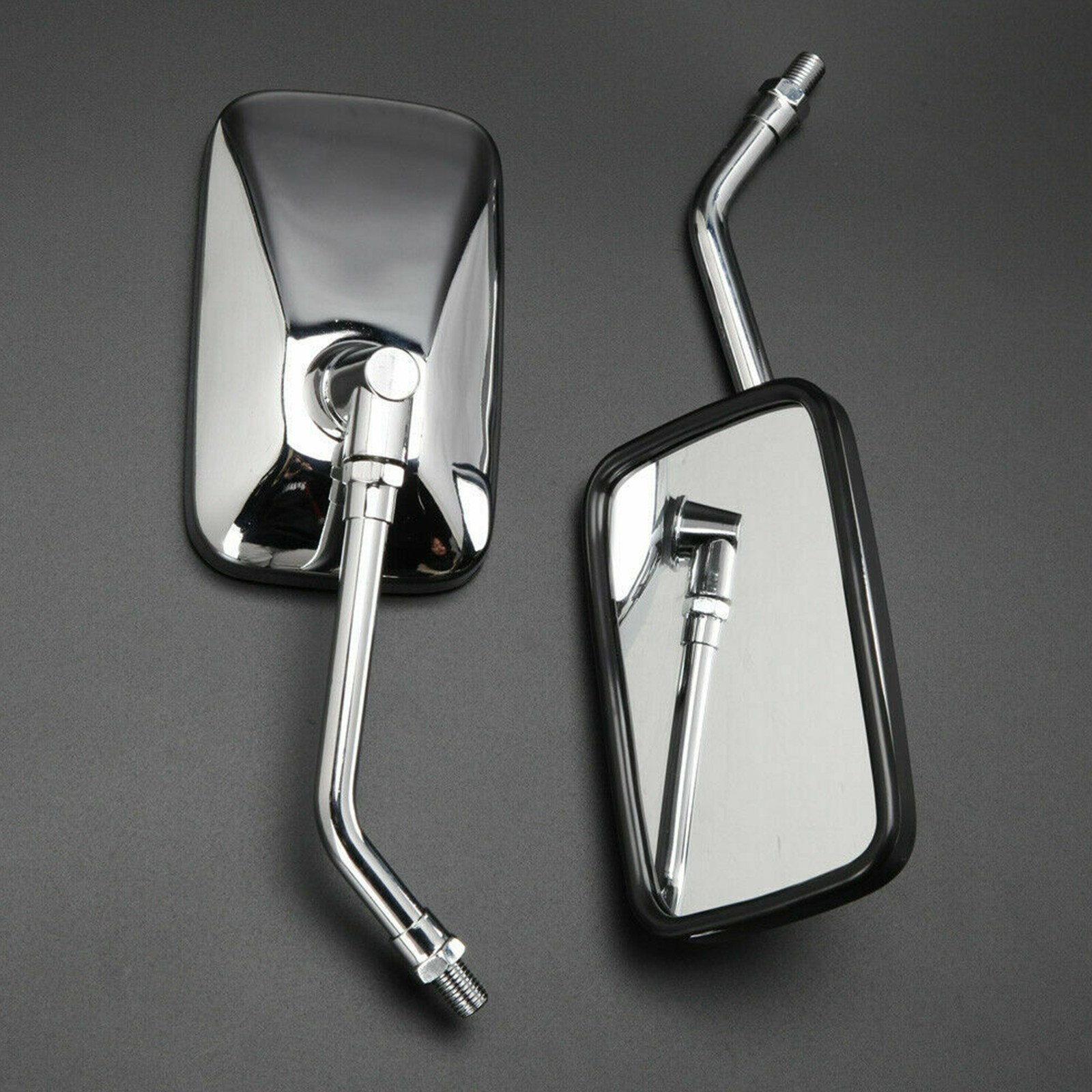 Chrome Motorcycle Rectangle Side Mirrors For Honda Magna 500C 1000 250 VF 750C
