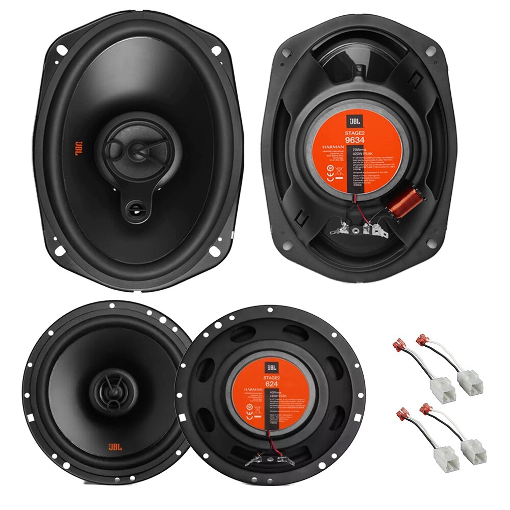 JBL Stage2 Door Speakers Kit 420W Front & 240W Rear for 2002-2008 Dodge RAM 1500