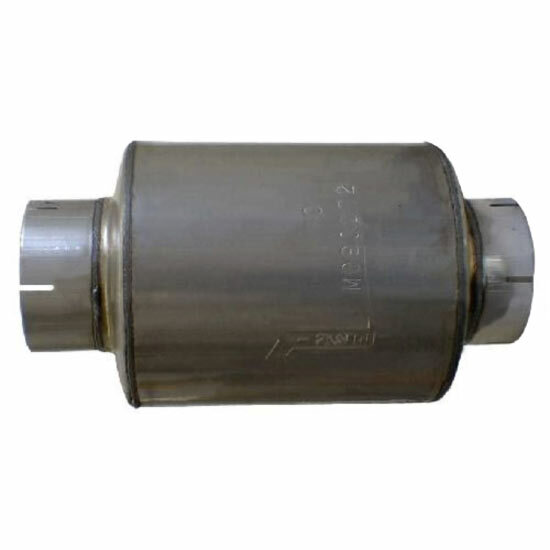 9 X 12 Inch Short Galvanized Exhaust Muffler W/ 5 Inch ID Inlet & Outlet (MR50)