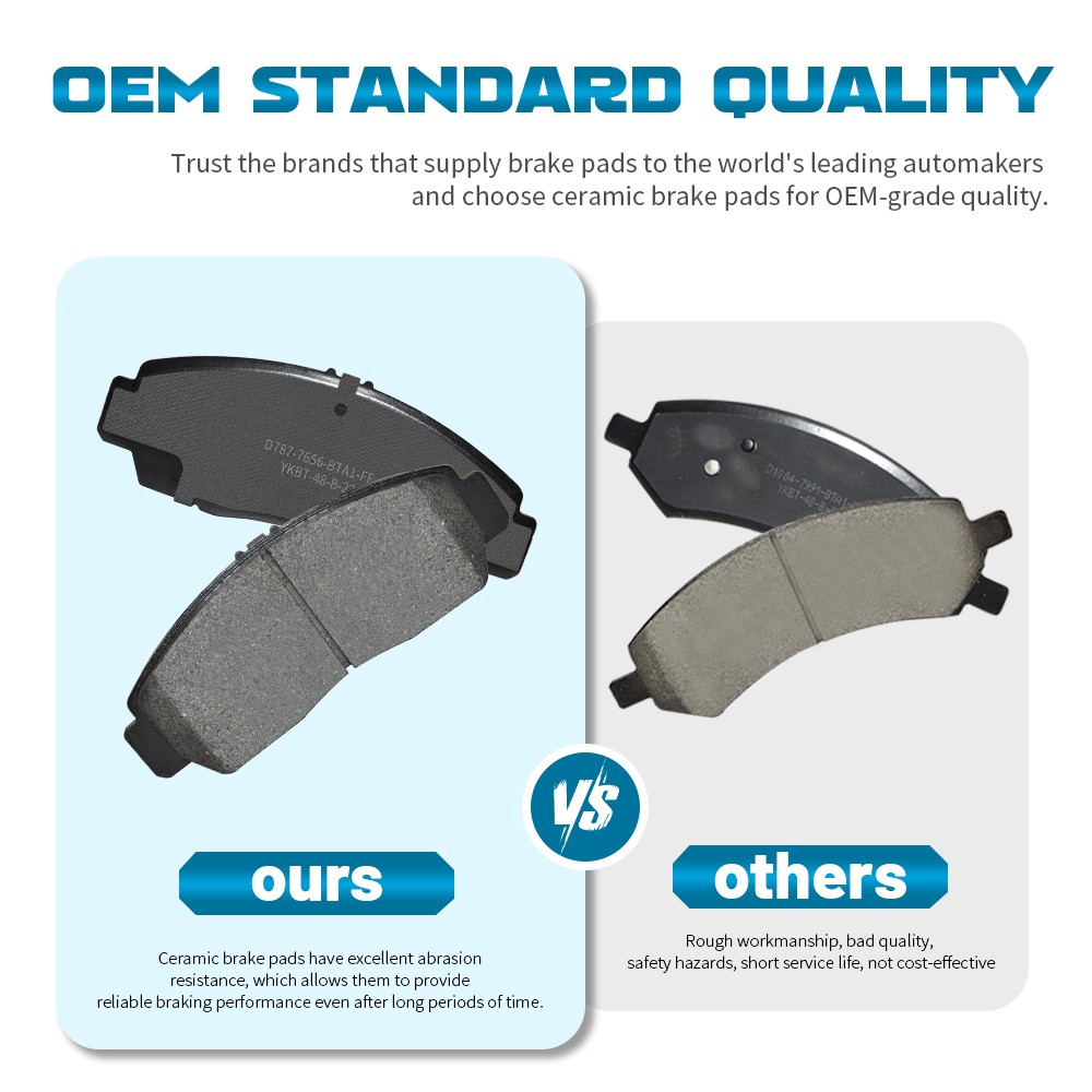 Front Rear Ceramic Brake Pads For Ford Crown Victoria Lincoln Town Car Mercury