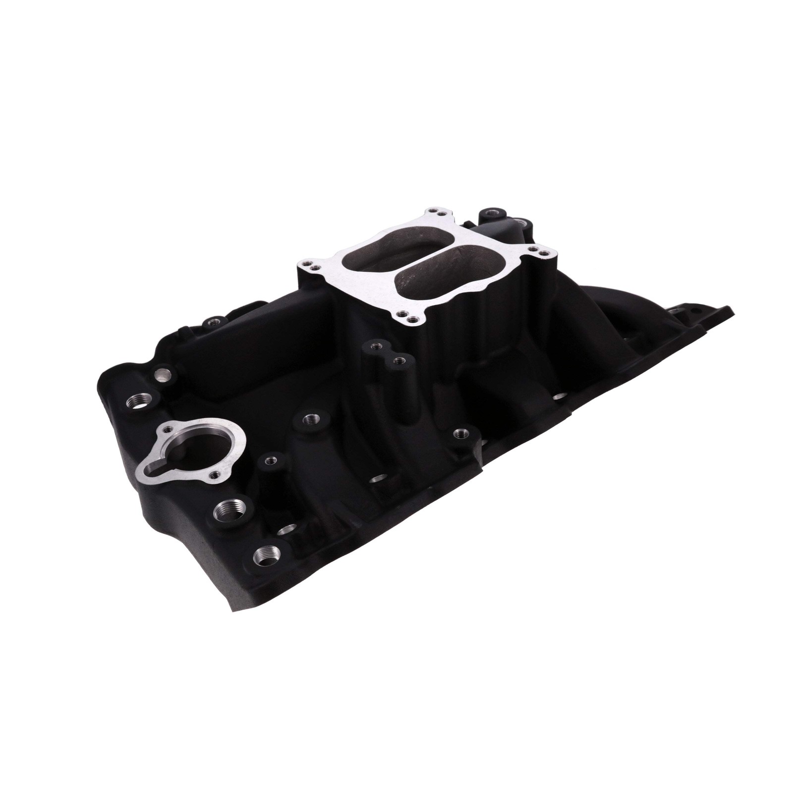 Olds 350 403 330 Carb Intake Manifold Dual Plane Oldsmobile Small Block – Black
