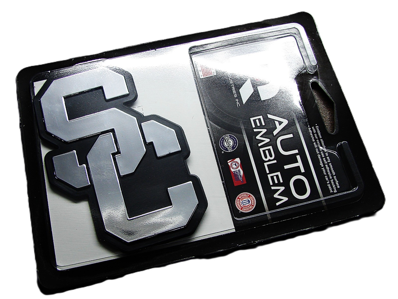 Licensed NCAA SOUTHERN CALIFORNIA UNIVERSITY TROJANS 3D CAR EMBLEM STICKER DECAL